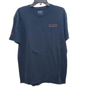 5.11 Tactical Men's Navy Aces High Double Sided Airplane Graphic Tee Size‎ M